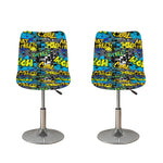 Graffiti Wall Print Bar Stool Covers