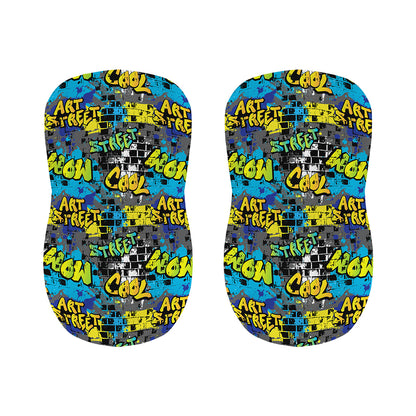 Graffiti Wall Print Bar Stool Covers