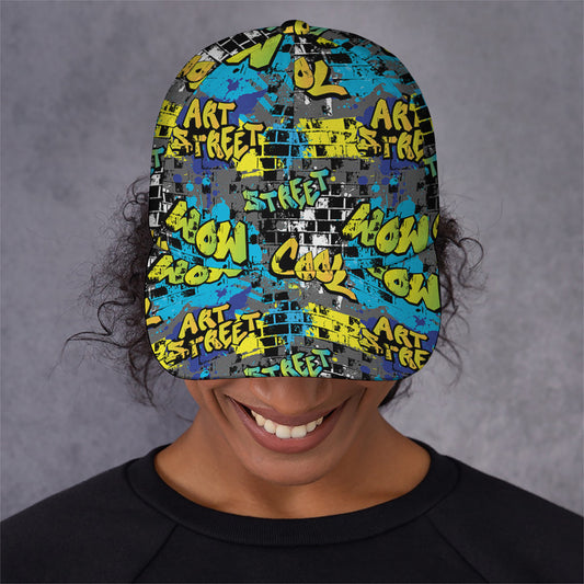 Graffiti Wall Print Baseball Cap