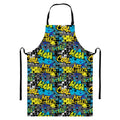 Graffiti Wall Print Bib Apron With Pocket