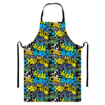 Graffiti Wall Print Bib Apron With Pocket