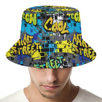 Graffiti Wall Print Bucket Hat