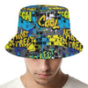 Graffiti Wall Print Bucket Hat