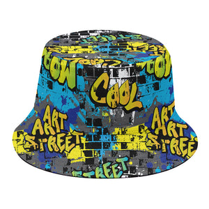 Graffiti Wall Print Bucket Hat