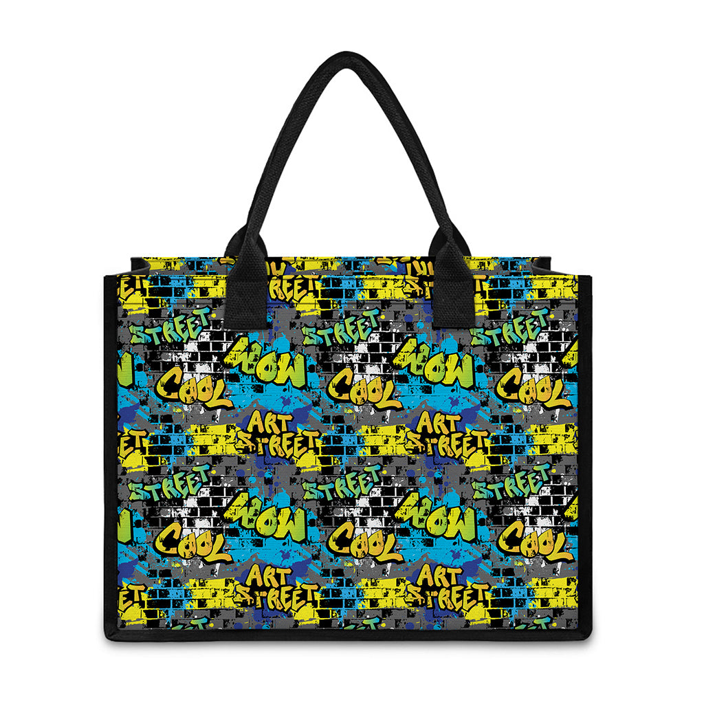 Graffiti Wall Print Canvas Tote Bag
