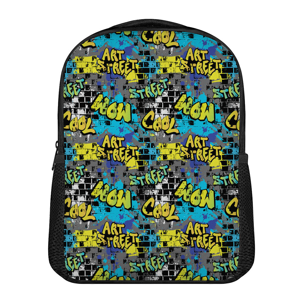 Graffiti Wall Print Casual Backpack