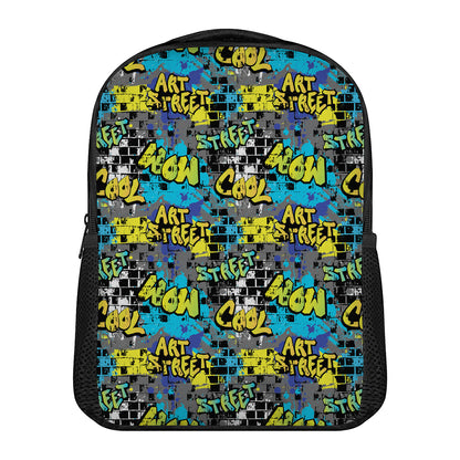 Graffiti Wall Print Casual Backpack