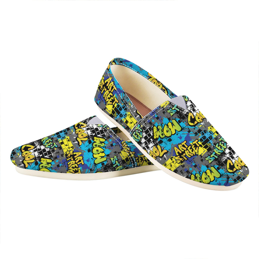 Graffiti Wall Print Casual Shoes