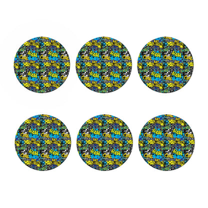 Graffiti Wall Print Coaster Set