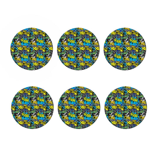 Graffiti Wall Print Coaster Set