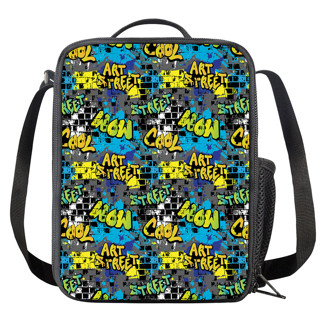 Graffiti Wall Print Crossbody Lunch Bag