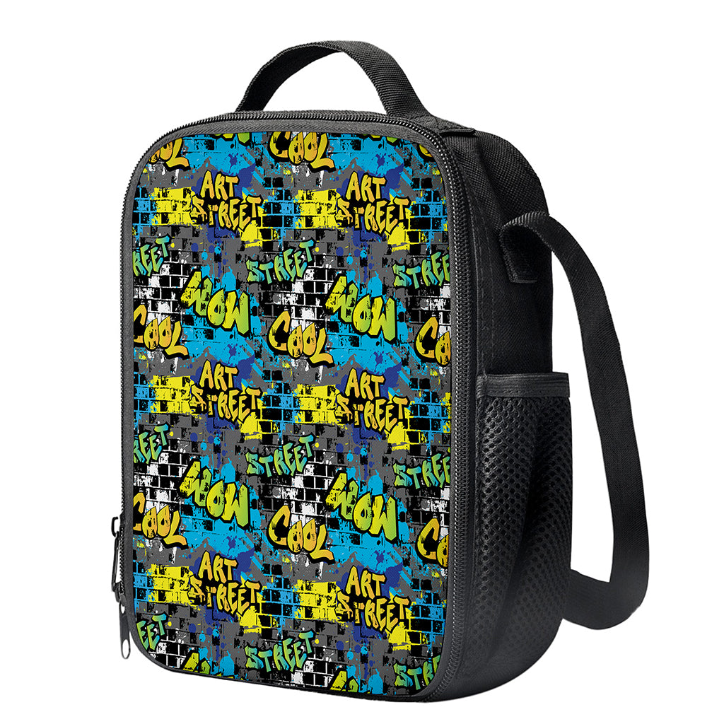 Graffiti Wall Print Crossbody Lunch Bag