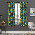 Graffiti Wall Print Grommet Curtain Panels