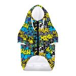 Graffiti Wall Print Dog Zip Up Hoodie