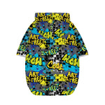 Graffiti Wall Print Dog Zip Up Hoodie