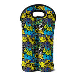 Graffiti Wall Print Double Neoprene Wine Tote