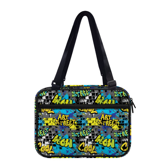 Graffiti Wall Print Double Strap Bible Bag