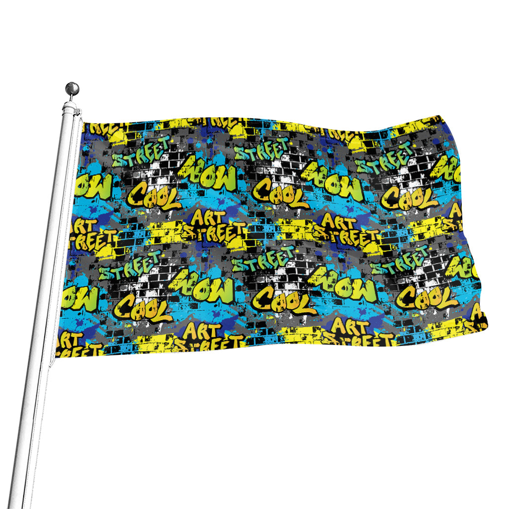Graffiti Wall Print Flag