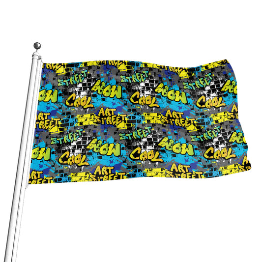 Graffiti Wall Print Flag