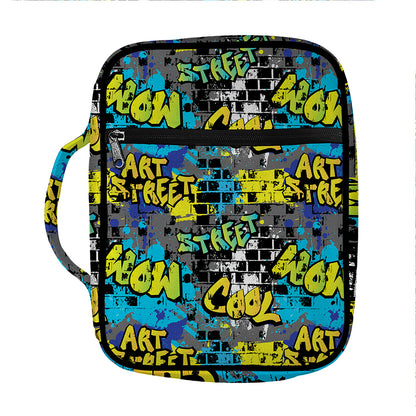 Graffiti Wall Print Front Pocket Bible Bag