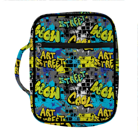 Graffiti Wall Print Front Pocket Bible Bag