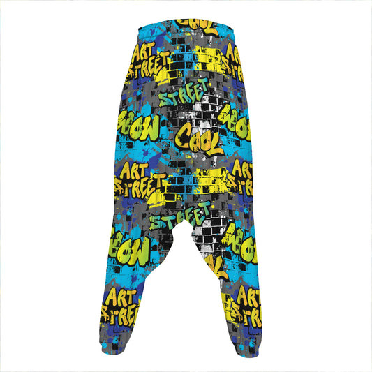 Graffiti Wall Print Hammer Pants