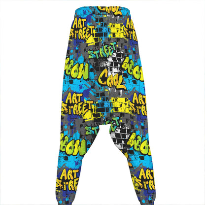 Graffiti Wall Print Hammer Pants