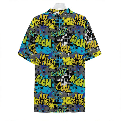 Graffiti Wall Print Hawaiian Shirt