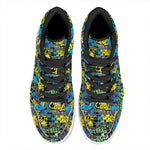 Graffiti Wall Print High Top Leather Sneakers