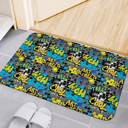 Graffiti Wall Print Indoor Door Mat
