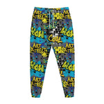 Graffiti Wall Print Jogger Pants
