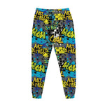 Graffiti Wall Print Jogger Pants