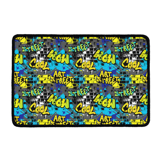 Graffiti Wall Print Kitchen Mat