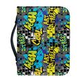 Graffiti Wall Print Leather Bible Cover