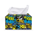 Graffiti Wall Print Leather Tissue Box Cover
