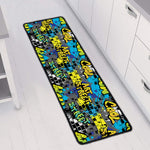 Graffiti Wall Print Long Kitchen Mat