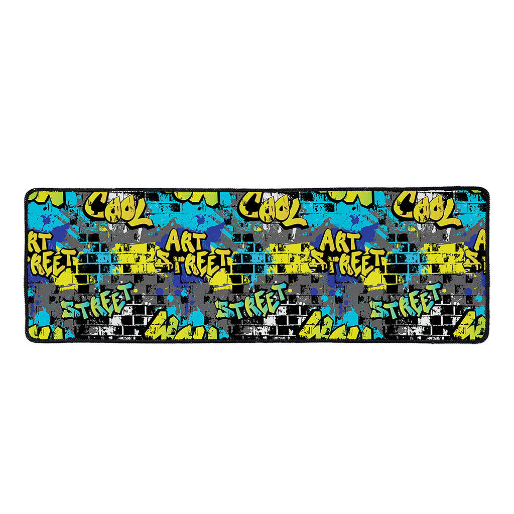 Graffiti Wall Print Long Kitchen Mat