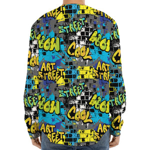 Graffiti Wall Print Long Sleeve Baseball Jersey