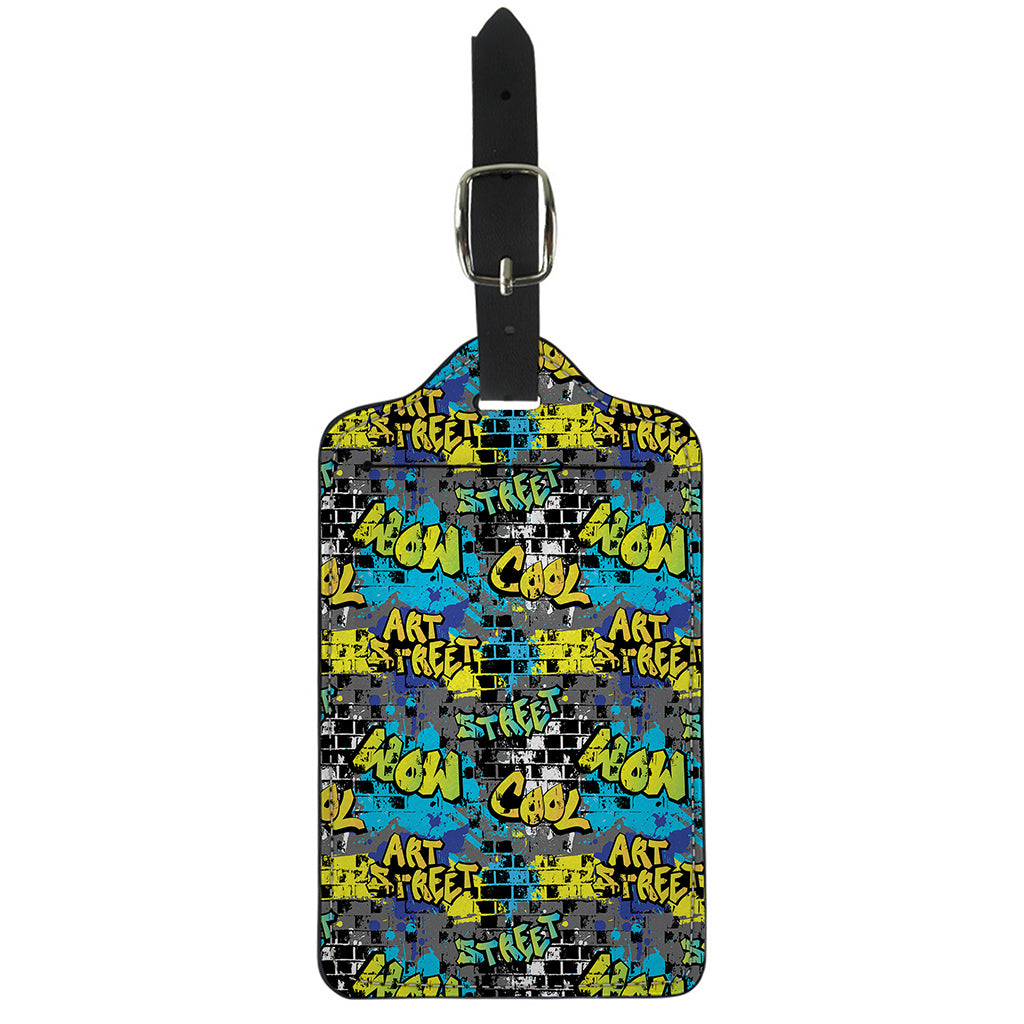 Graffiti Wall Print Luggage Tag