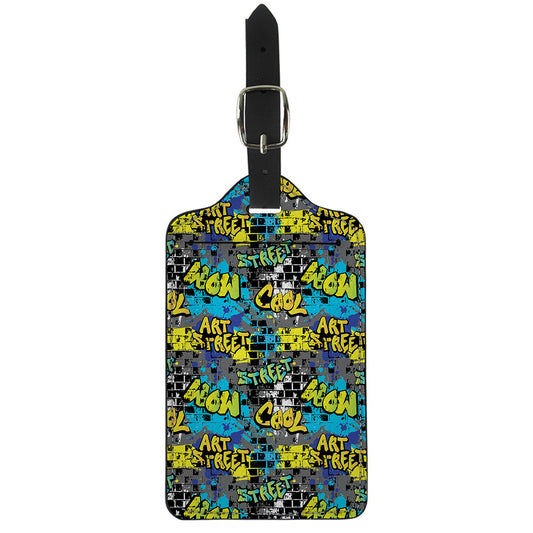 Graffiti Wall Print Luggage Tag