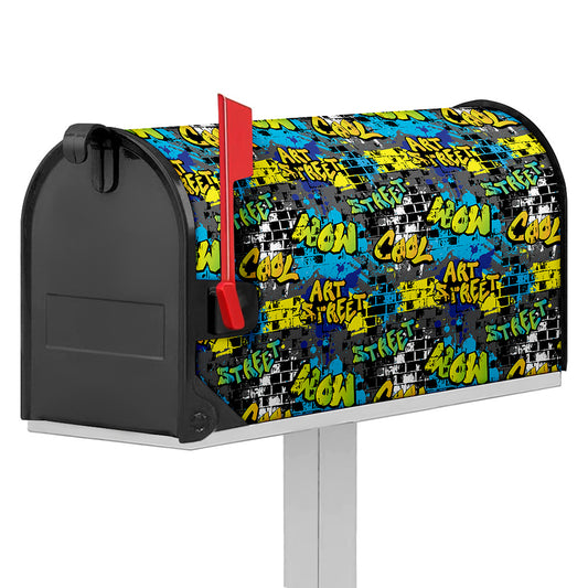 Graffiti Wall Print Mailbox Cover