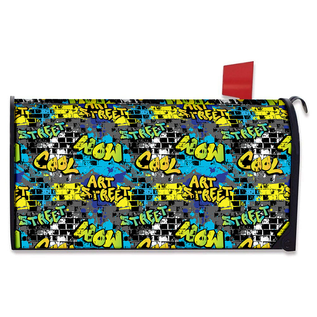 Graffiti Wall Print Mailbox Cover