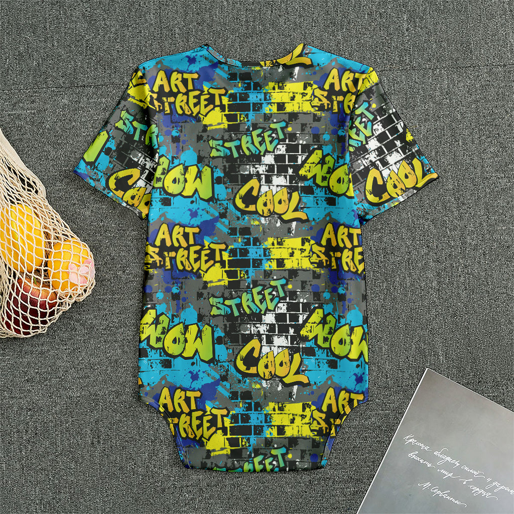 Graffiti Wall Print Men's Bodysuit