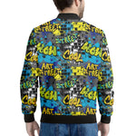 Graffiti Wall Print Men's Bomber Jacket