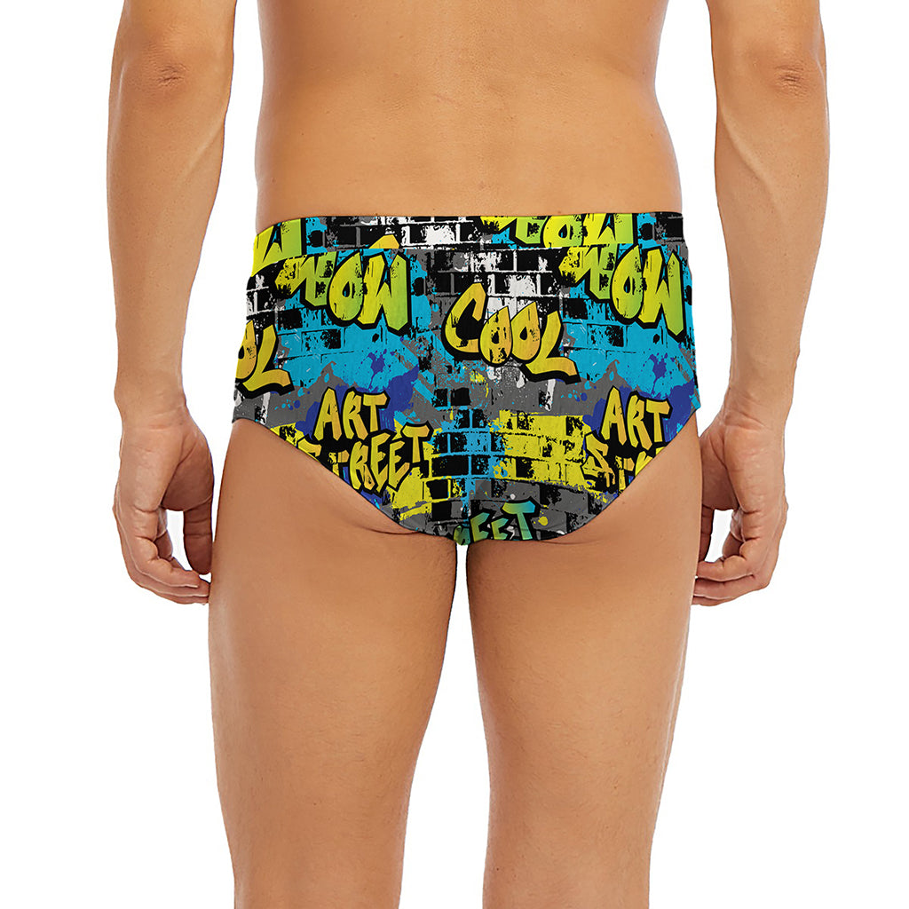 Graffiti Wall Print Men's Briefs