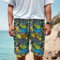 Graffiti Wall Print Men's Cargo Shorts