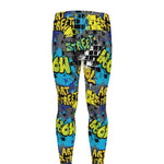 Graffiti Wall Print Men's leggings