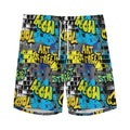 Graffiti Wall Print Men's Athletic Shorts