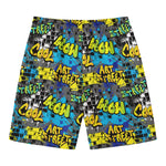 Graffiti Wall Print Men's Swim Trunks