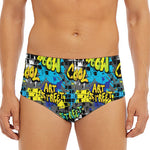 Graffiti Wall Print Men's Triangle Swim Briefs